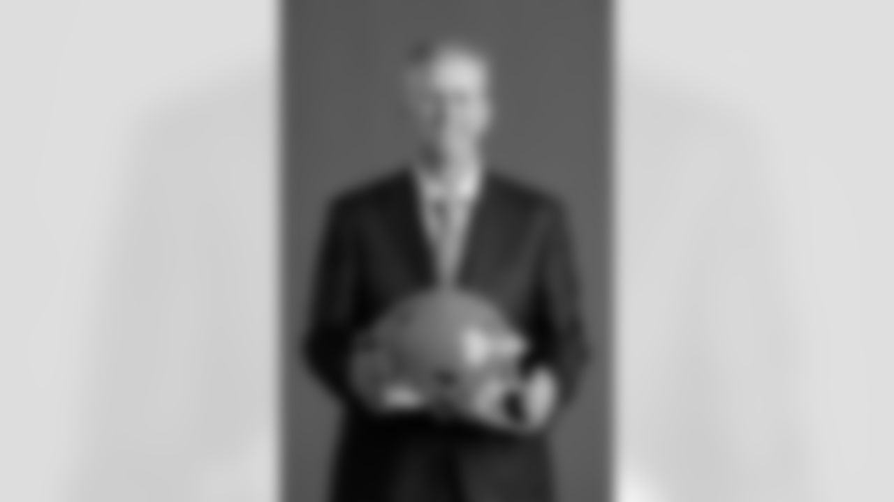 Head Coach Todd Monken poses for a portrait after his introductory press conference at CrossCountry Mortgage Campus on February 3, 2026.