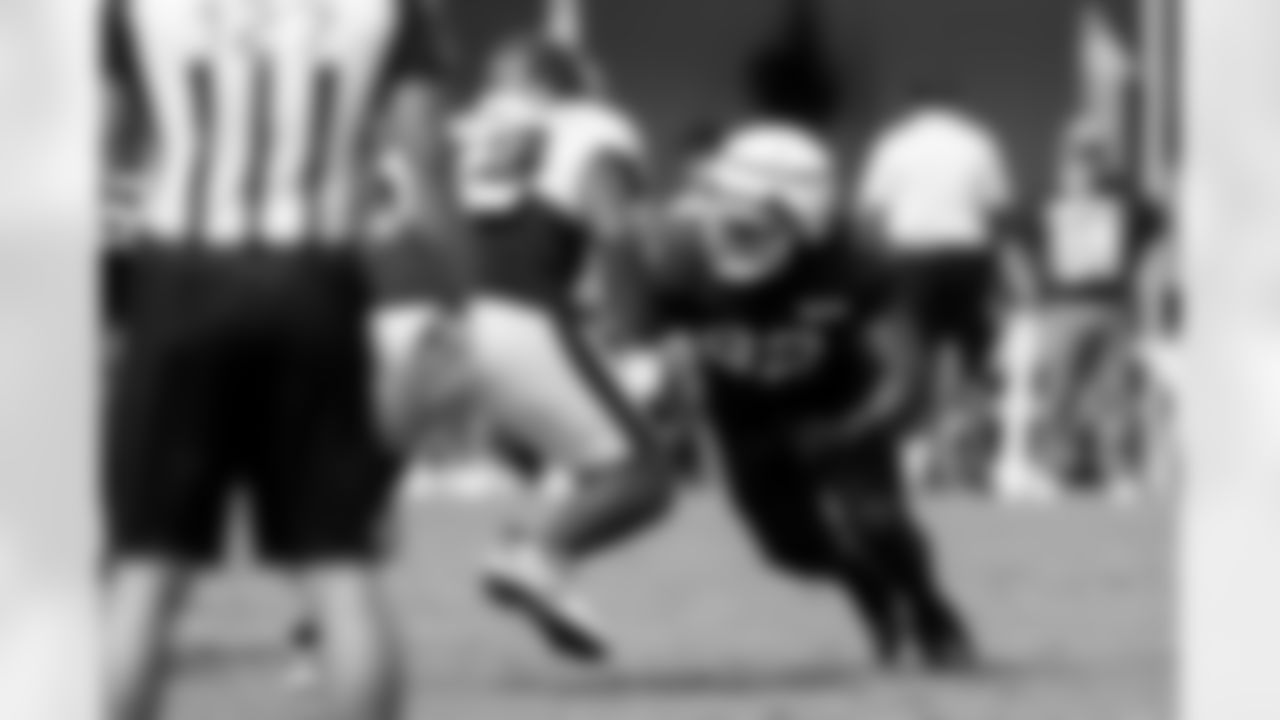Defensive end Sam Kamara (92) during joint practices with the Philadelphia Eagles on Day 14 of Training Camp at the NovaCare Complex on August 14, 2025.