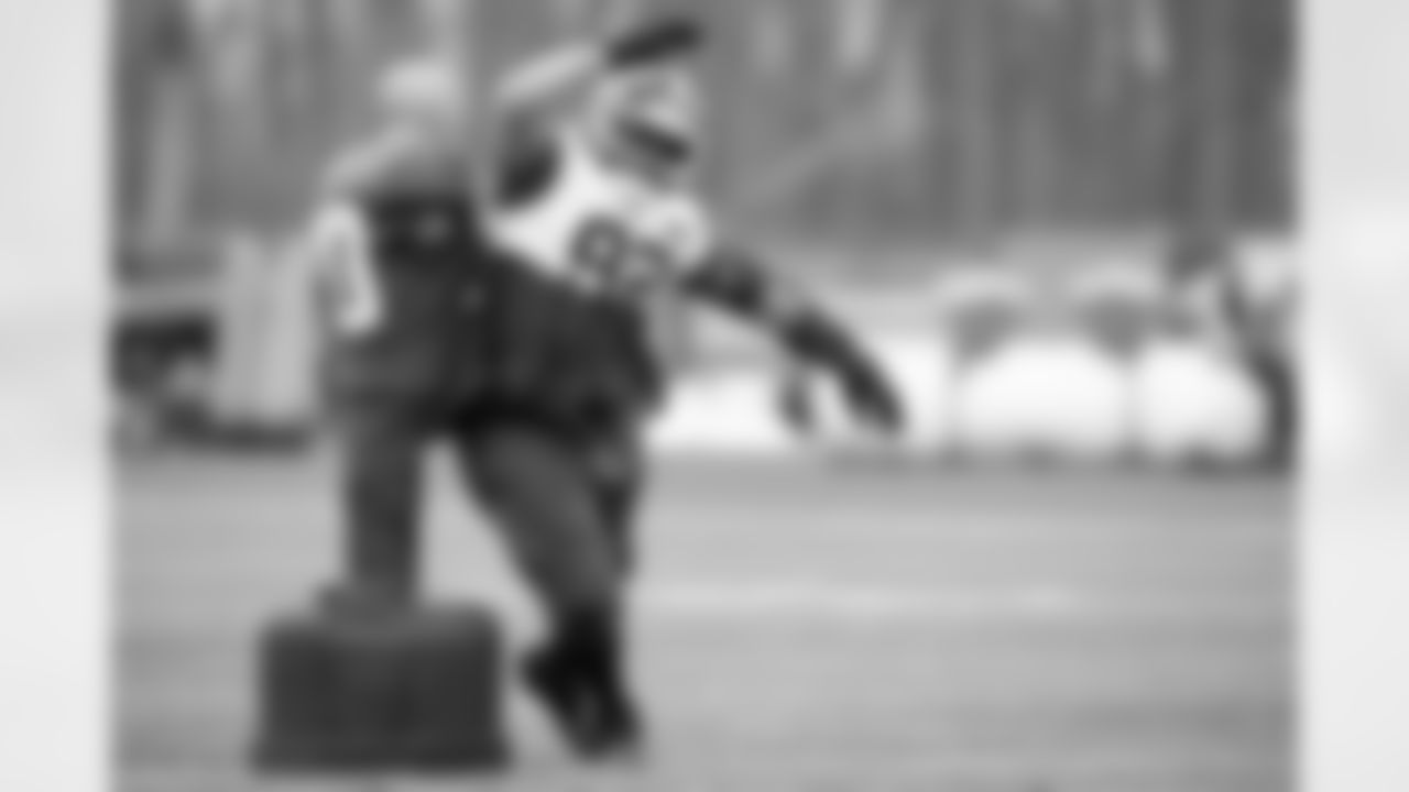 Defensive end Sam Kamara (92) during practice at CrossCountry Mortgage Campus on December 17, 2025.