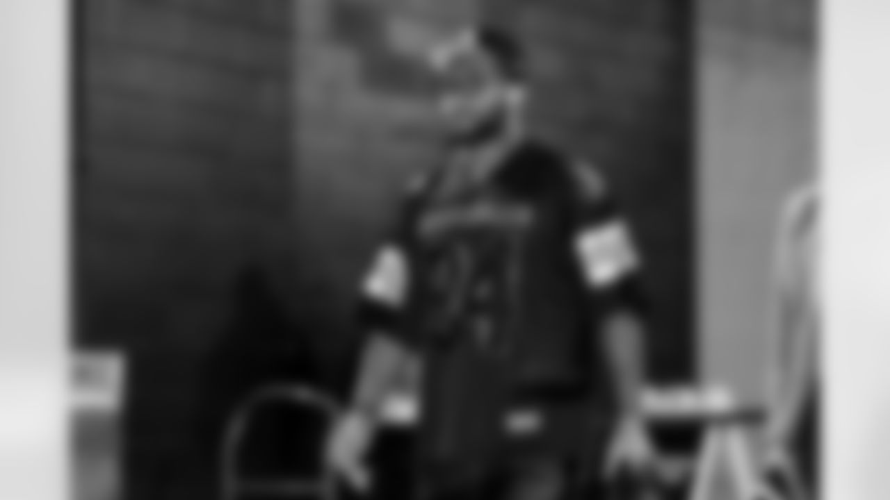 Easton Mascarenas-Arnold (42) before a NFL football game between the Cleveland Browns and New England Patriots on October 26, 2025 at Gillette Stadium.
