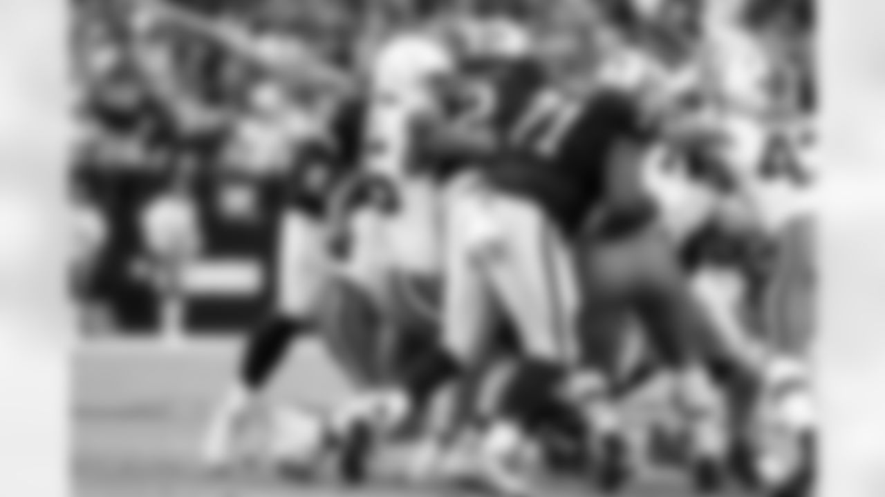 Defensive end Myles Garrett (95) during a NFL football game between the Cleveland Browns and Las Vegas Raiders on November 23, 2025 at Allegiant Stadium. The Browns won 24-10.