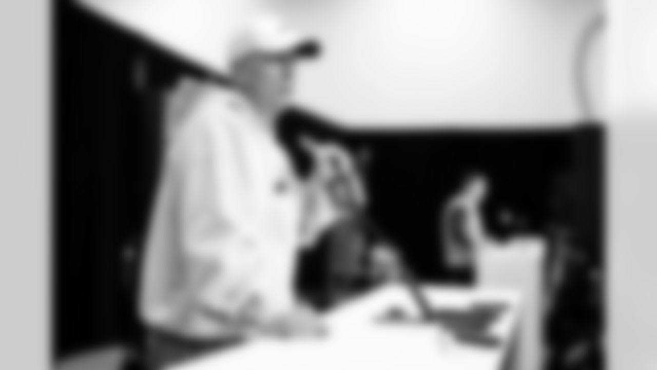 Head Coach Todd Monken speaks to the media at the 2026 NFL Combine on February 25, 2026 in Indianapolis, Indiana.