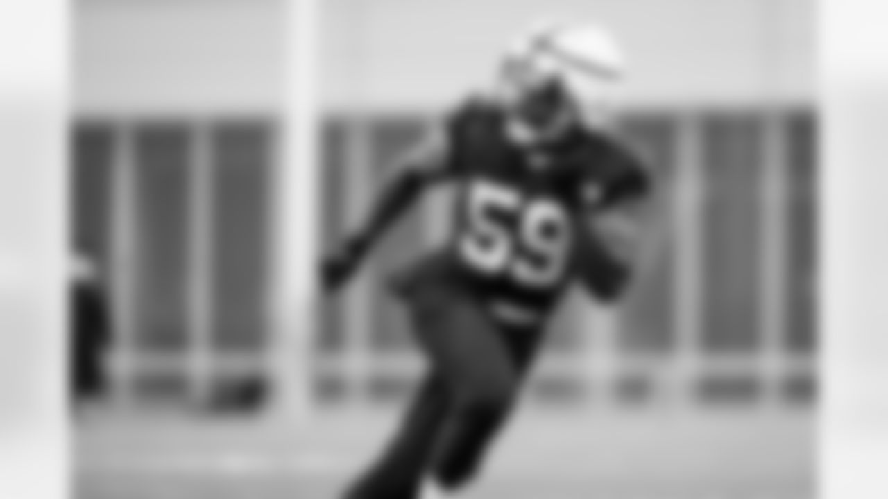 Linebacker Winston Reid (59) during practice at CrossCountry Mortgage Campus on December 19, 2024.