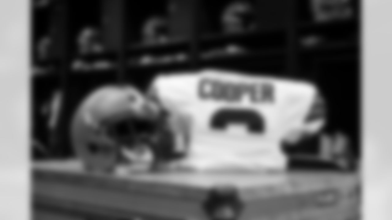 The locker room before a NFL Wild Card playoff football game between the Cleveland Browns and Houston Texans on January 13, 2024 at NRG Stadium.