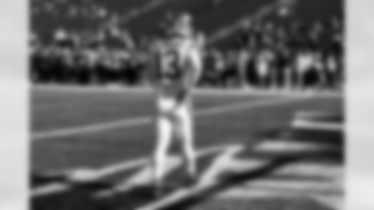 Punter Corey Bojorquez (13) before a NFL football game between the Cleveland Browns and New England Patriots on October 26, 2025 at Gillette Stadium.