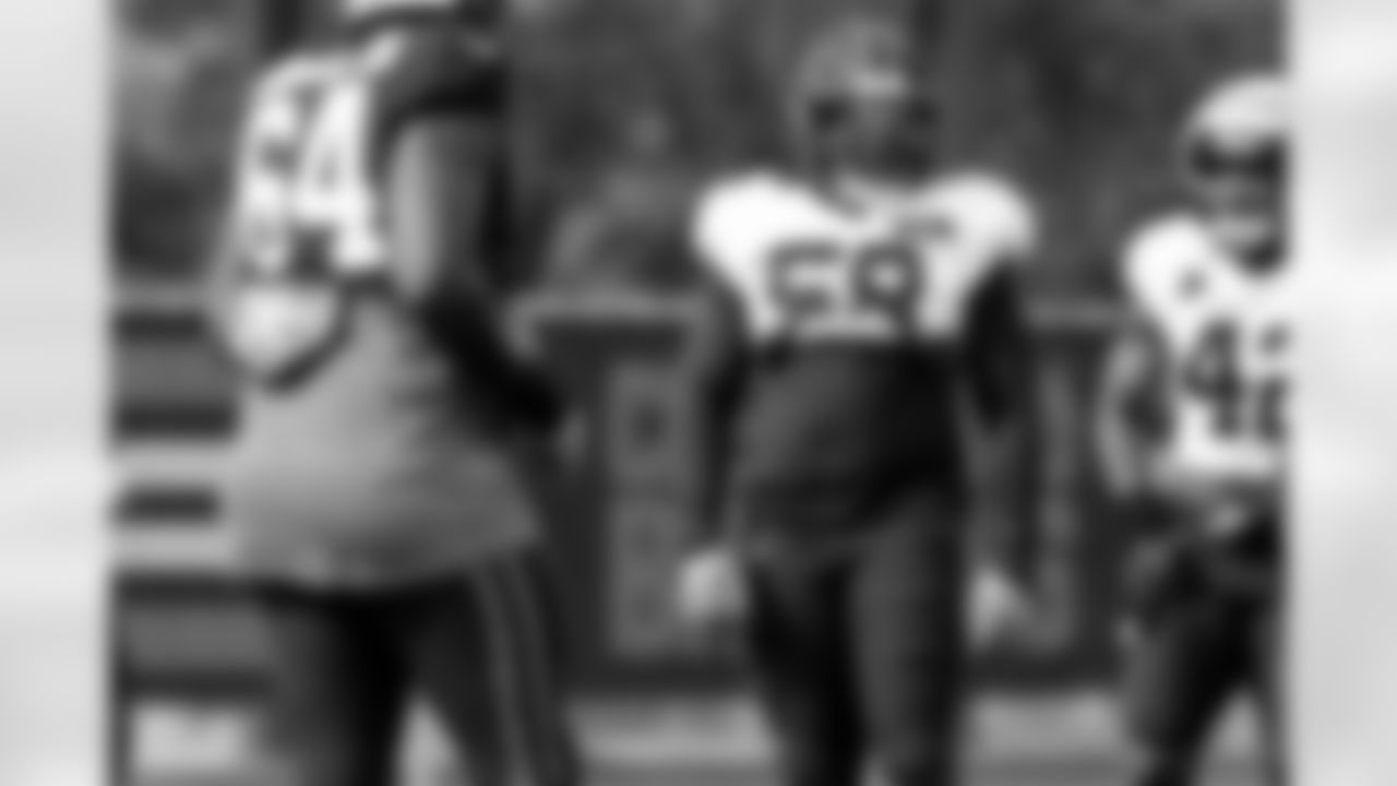 Defensive tackle Simeon Barrow Jr. (58) during practice at CrossCountry Mortgage Campus on October 15, 2025.