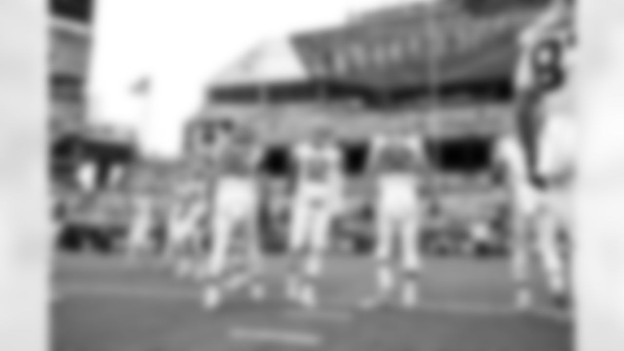 Tight end Blake Whiteheart (86), Quarterback Shedeur Sanders (12), and Tight end Brenden Bates (82) before a preseason NFL football game between the Los Angeles Rams and Cleveland Browns on August 23, 2025 at Huntington Bank Field.
