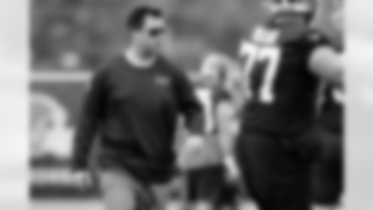 Offensive Assistant Sanders Davis during the first day of mandatory minicamp at CrossCountry Mortgage Campus on June 10, 2025.