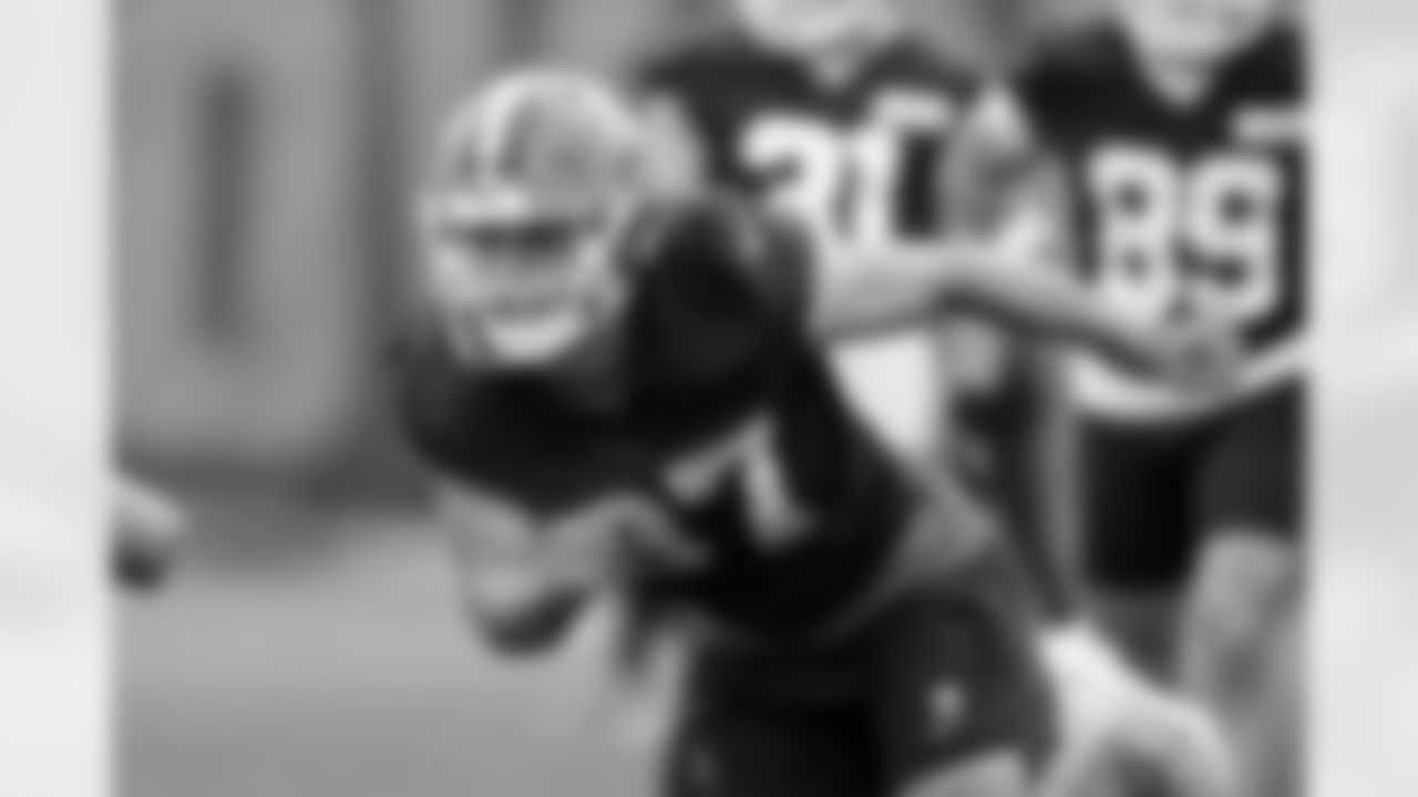 Wide receiver Luke Floriea (37) during the sixth day of OTAs at CrossCountry Mortgage Campus on June 6, 2025.