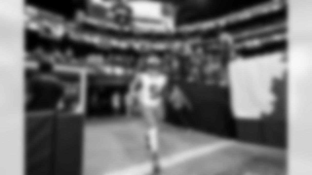 Safety Rayshawn Jenkins (5) before a NFL football game between the Cleveland Browns and Las Vegas Raiders on November 23, 2025 at Allegiant Stadium.