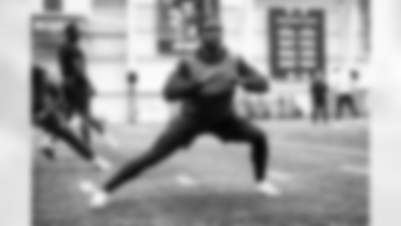 Cornerback Tony Brown (38) during a workout in Phase I of the offseason at CrossCountry Mortgage Campus on April 24, 2024.