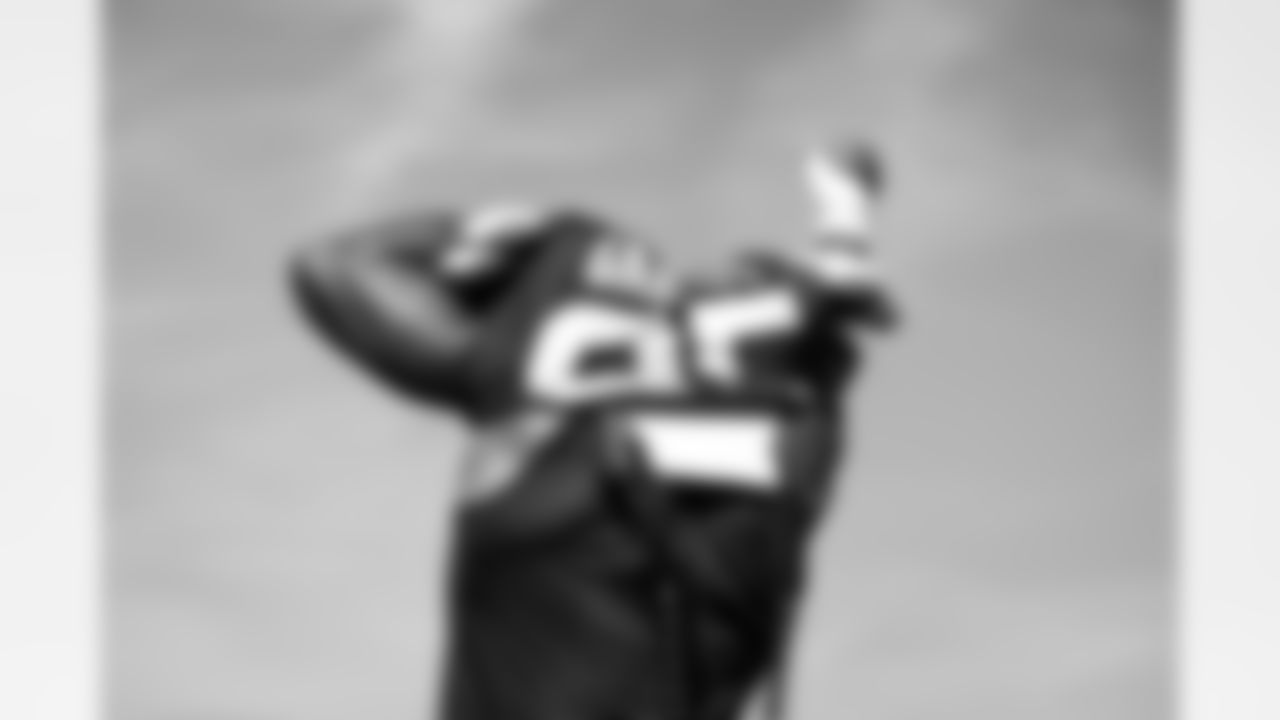Defensive end Myles Garrett (95) during joint practices with the Philadelphia Eagles on Day 14 of Training Camp at the NovaCare Complex on August 14, 2025.