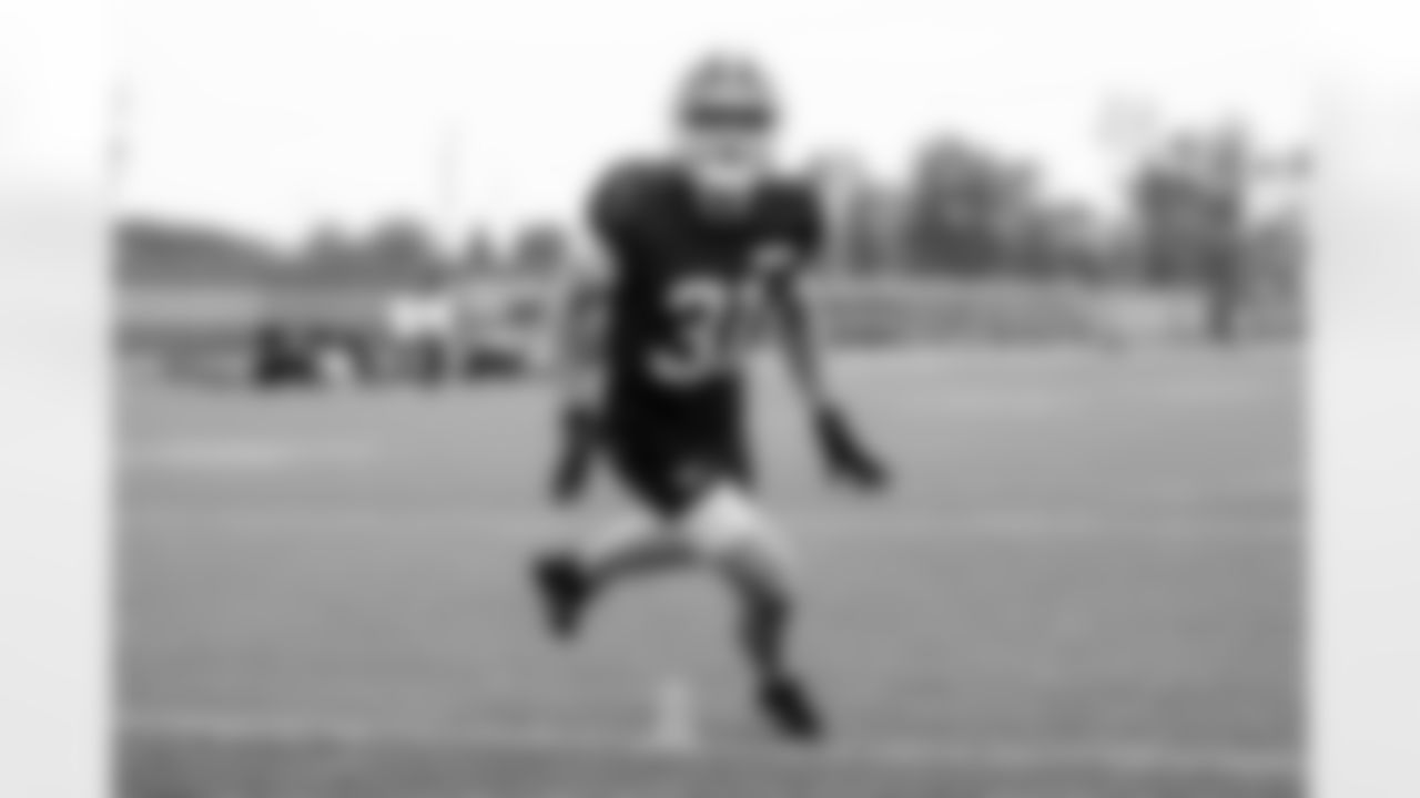 Wide receiver Cade McDonald (31) during the first day of OTAs at CrossCountry Mortgage Campus on May 27, 2025.