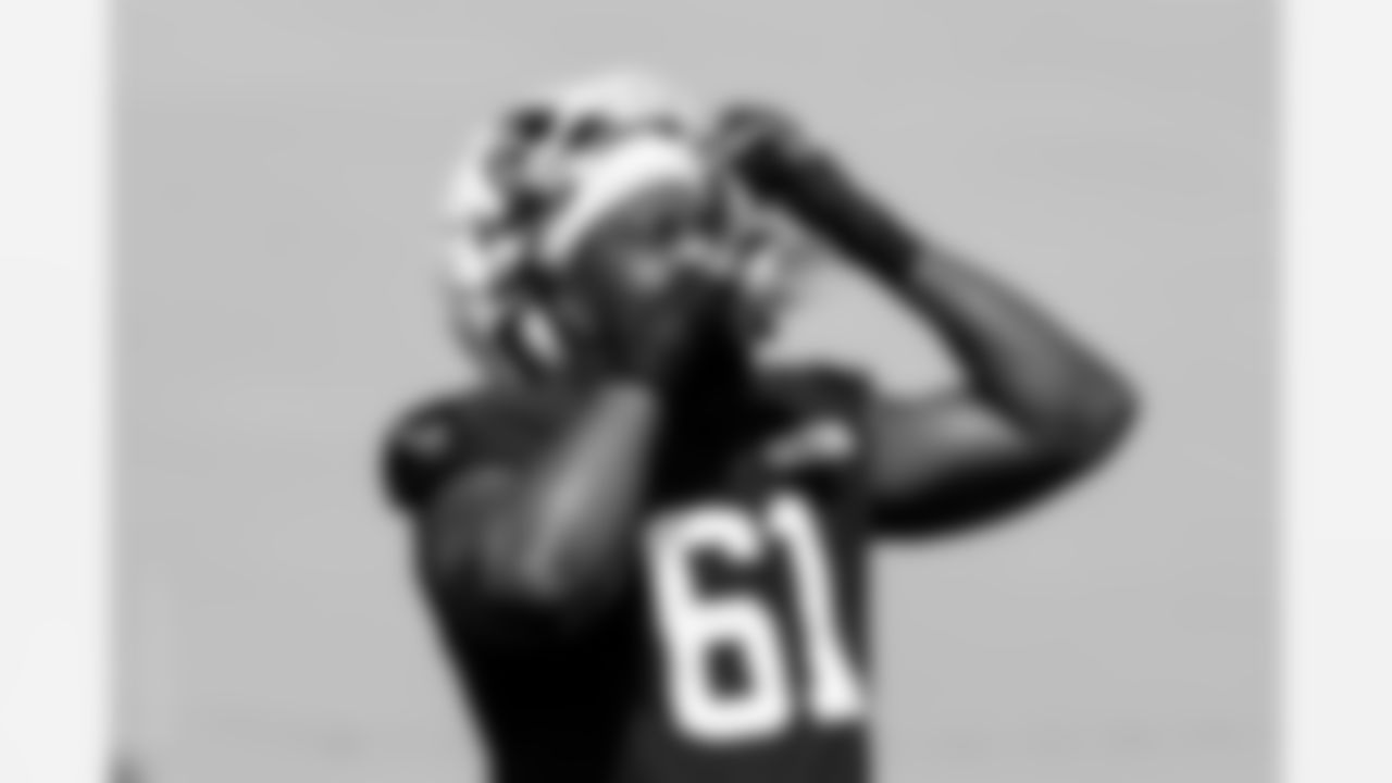 Offensive tackle Roy Mbaeteka (61) during Day 4 of Training Camp at CrossCountry Mortgage Campus on July 26, 2025.