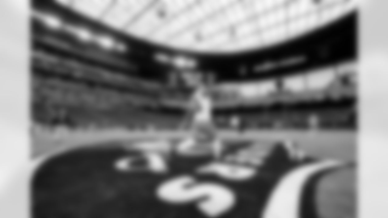 Punter Corey Bojorquez (13) before a NFL football game between the Cleveland Browns and Las Vegas Raiders on November 23, 2025 at Allegiant Stadium.