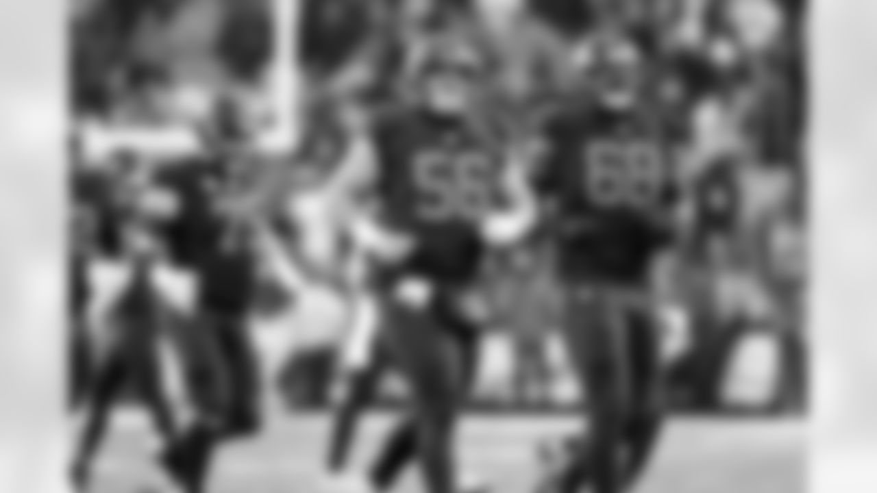 Center Luke Wypler (56) and Offensive tackle Cam Robinson (68) during a NFL football game between the Tennessee Titans and Cleveland Browns on December 7, 2025 at Huntington Bank Field.