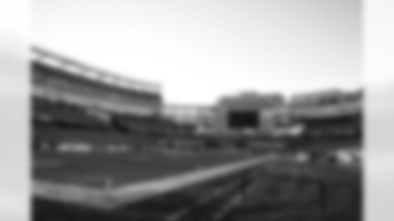 The stadium before a NFL football game between the Cleveland Browns and New England Patriots on October 26, 2025 at Gillette Stadium.