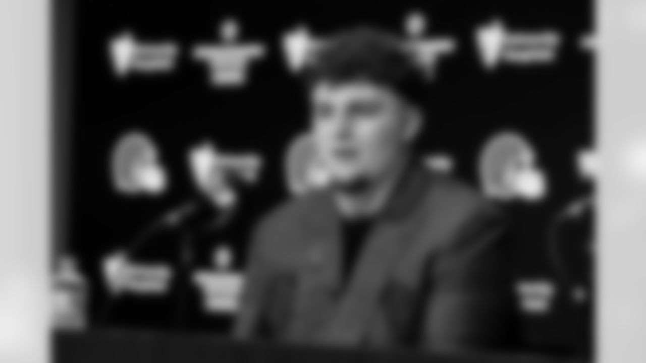 Browns first round pick Mason Graham spoke to the media in the Dino Lucarelli Media Center at CrossCountry Mortgage Campus during day two of the 2025 NFL Draft on April 25, 2025.