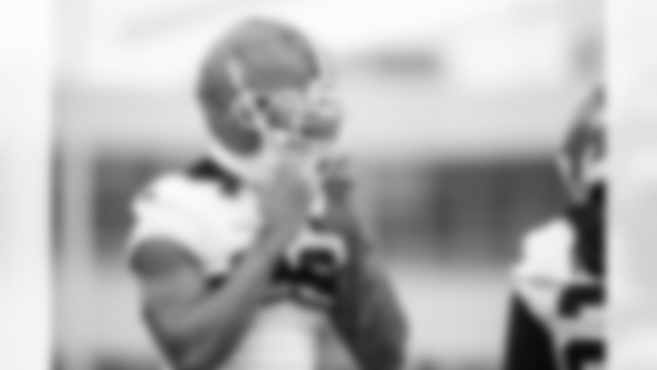 Safety Ronnie Hickman Jr. (33) during practice at CrossCountry Mortgage Campus on December 17, 2025.