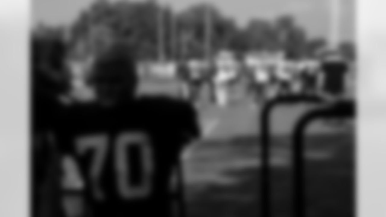 The defensive line during Day 4 of Training Camp at CrossCountry Mortgage Campus on July 26, 2025.