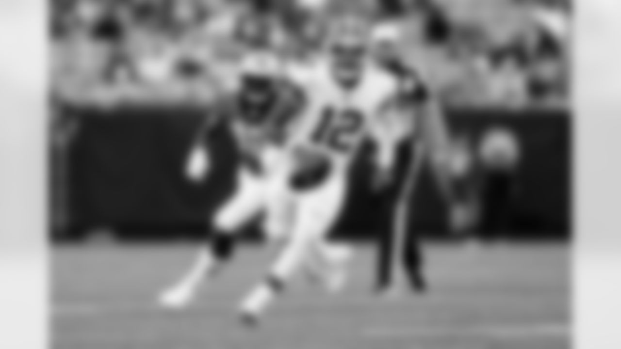 Quarterback Shedeur Sanders (12) during a preseason NFL football game between the Cleveland Browns and Carolina Panthers on August 8, 2025 at Bank of America Stadium. The Browns won 30-10.