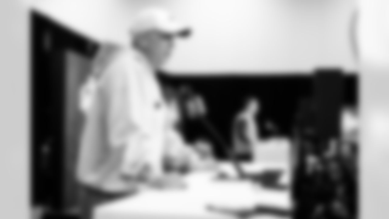 Head Coach Todd Monken speaks to the media at the 2026 NFL Combine on February 25, 2026 in Indianapolis, Indiana.