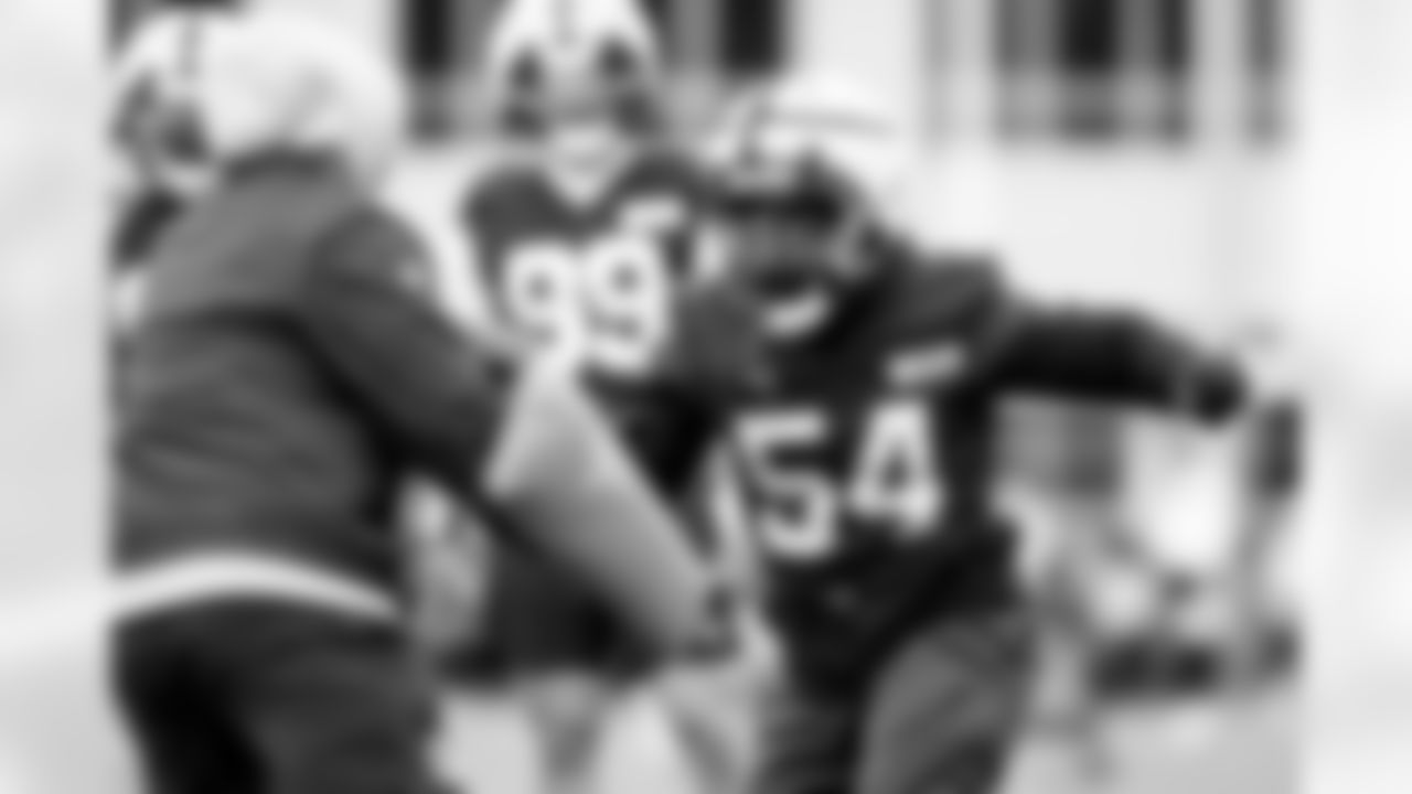 Defensive end Ogbo Okoronkwo (54) during practice at CrossCountry Mortgage Campus on December 11, 2024.
