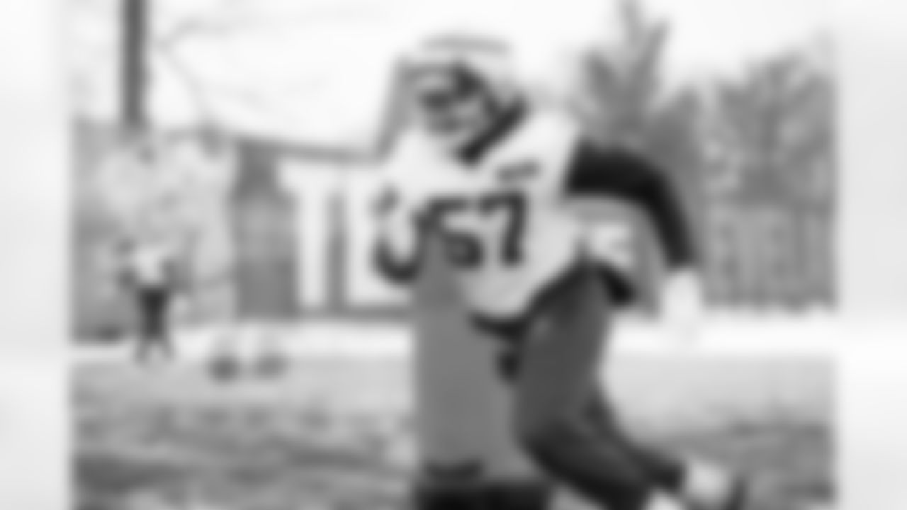 Defensive end Isaiah McGuire (57) during practice at CrossCountry Mortgage Campus on November 28, 2025.