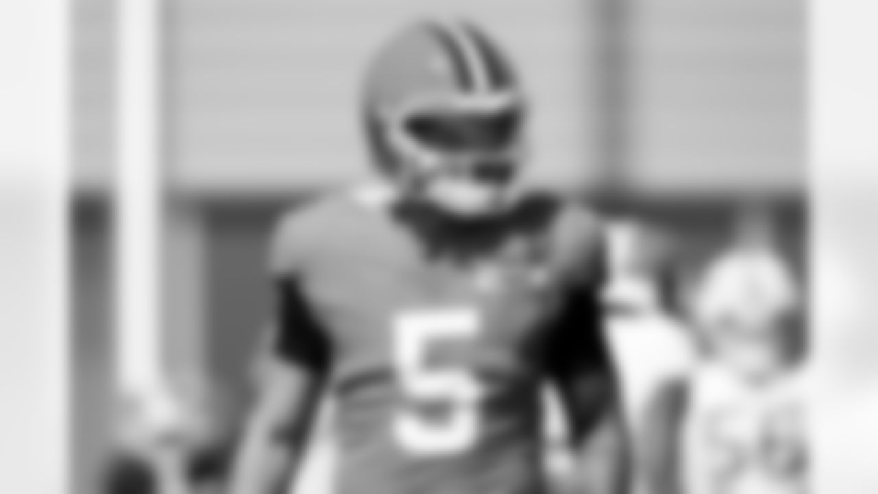 Quarterback Dillon Gabriel (5) during Day 19 of Training Camp at CrossCountry Mortgage Campus on August 27, 2025.