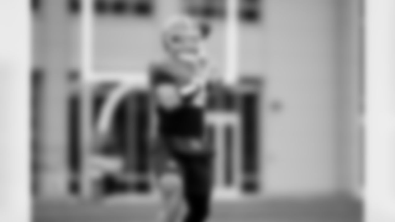 Quarterback Dillon Gabriel (8) during practice at CrossCountry Mortgage Campus on November 3, 2025.