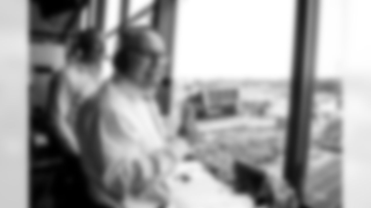 Jim Donovan in the radio booth before the Hall of Fame Game between the New York Jets and Cleveland Browns on August 3, 2023 at Tom Benson Hall of Fame Stadium. The Browns won 21-16.