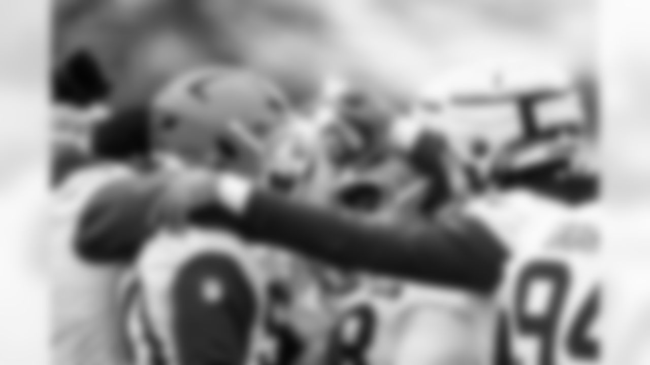 The defensive line during practice at CrossCountry Mortgage Campus on December 26, 2025.