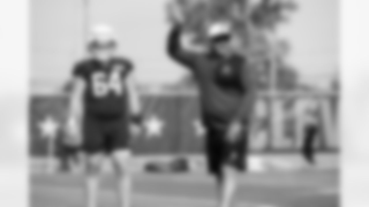Offensive Line Coach Mike Bloomgren during Day 4 of Training Camp at CrossCountry Mortgage Campus on July 26, 2025.