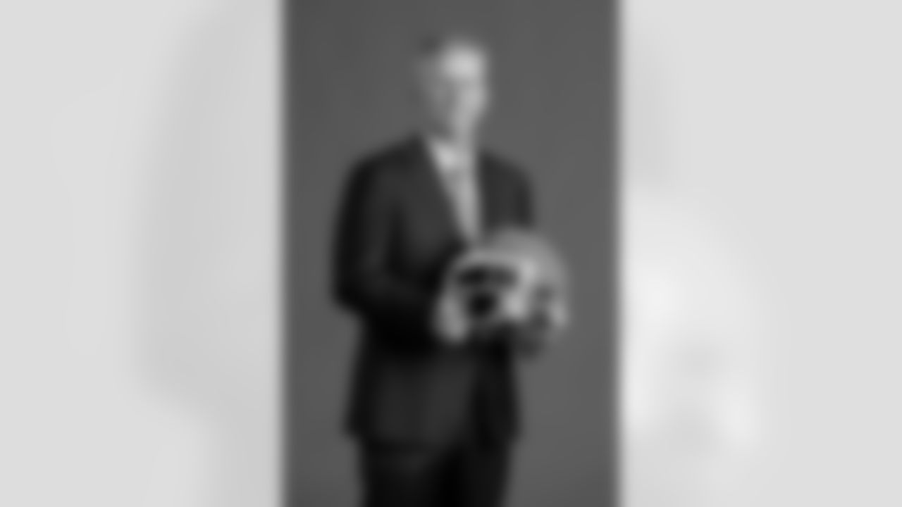 Head Coach Todd Monken poses for a portrait after his introductory press conference at CrossCountry Mortgage Campus on February 3, 2026.