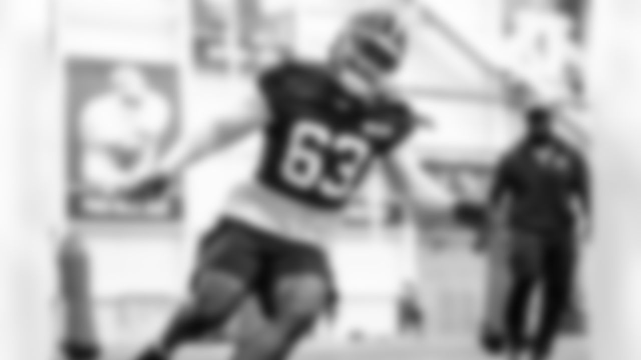 Defensive end Lonnie Phelps (63) during a workout on the second day of Rookie Minicamp at CrossCountry Mortgage Campus on May 11, 2024.
