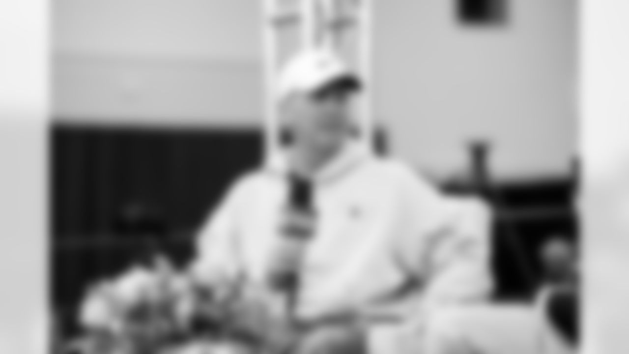 Head Coach Todd Monken speaks to the media at the 2026 NFL Combine on February 25, 2026 in Indianapolis, Indiana.