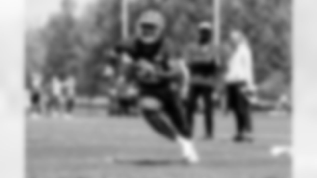 Wide receiver Kisean Johnson (20) during fieldwork on the second day of Rookie Minicamp at CrossCountry Mortgage Campus on May 10, 2025.