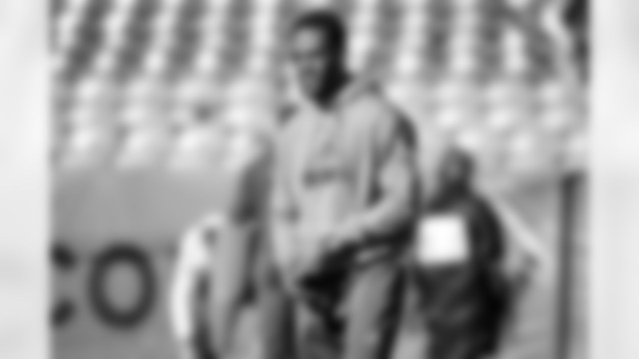 Wide receiver David Bell (18) before a NFL football game between the Cleveland Browns and Denver Broncos on November 26, 2023 at Empower Field at Mile High.