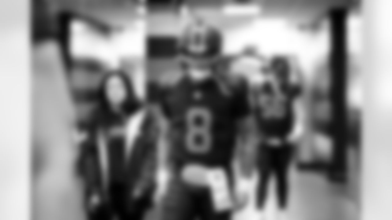 Quarterback Dillon Gabriel (8) before a NFL football game between the Miami Dolphins and Cleveland Browns on October 19, 2025 at Huntington Bank Field.