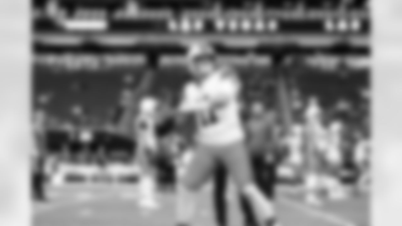 Quarterback Bailey Zappe (11) before a NFL football game between the Cleveland Browns and Las Vegas Raiders on November 23, 2025 at Allegiant Stadium.