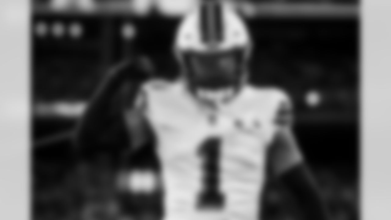 Safety Juan Thornhill (1) before a NFL football game between the New York Jets and Cleveland Browns on Thursday Night Football on December 28, 2023 at Cleveland Browns Stadium.