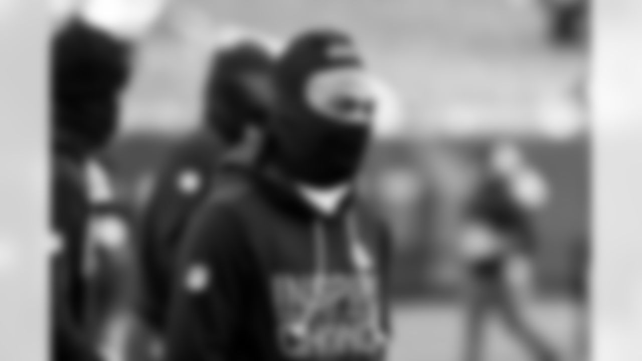 Wide receiver Gage Larvadain (84) before a NFL football game between the Cleveland Browns and Chicago Bears on December 14, 2025 at Soldier Field.