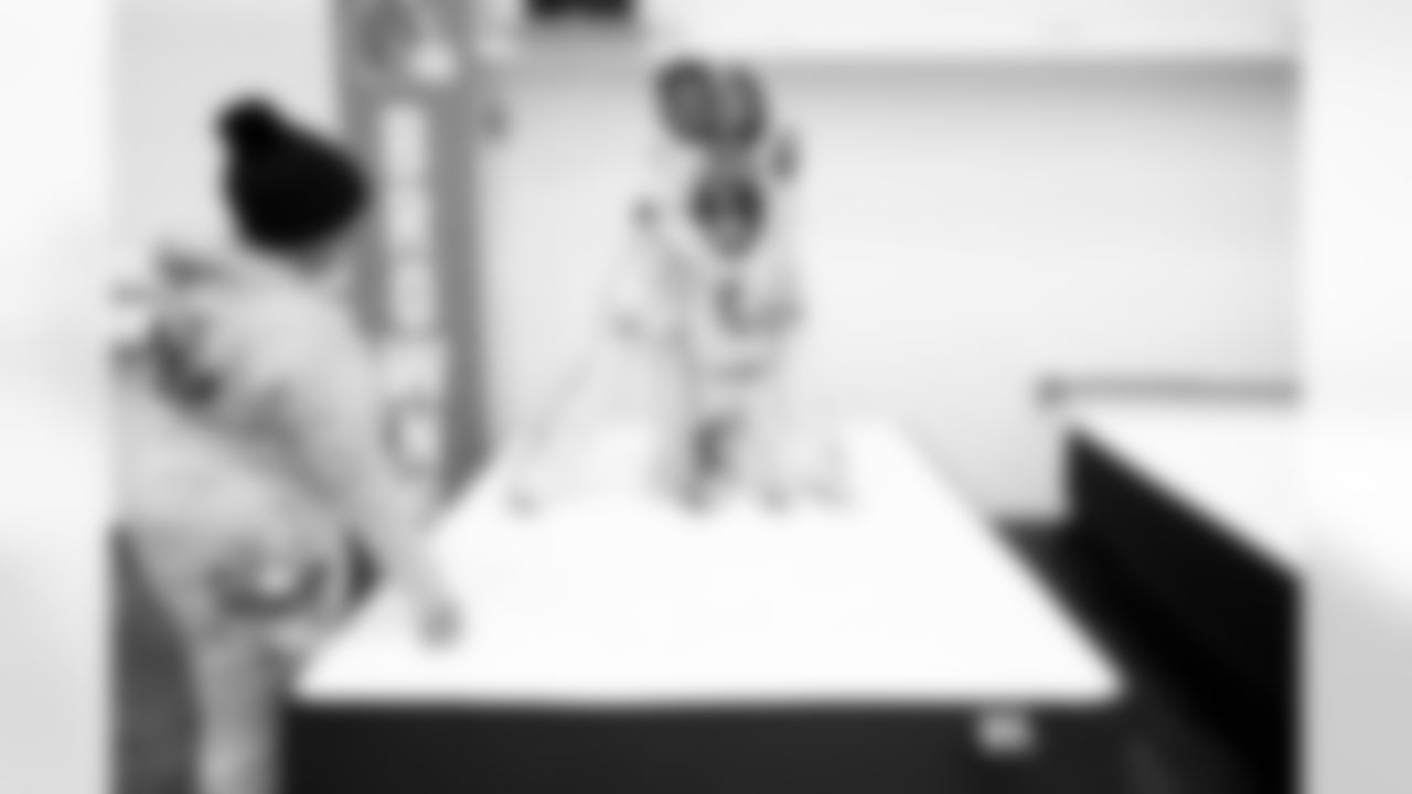 Defensive end Myles Garrett (95) donated Big Fig mattresses to Project ACT at CrossCountry Mortgage Campus on December 23, 2025.