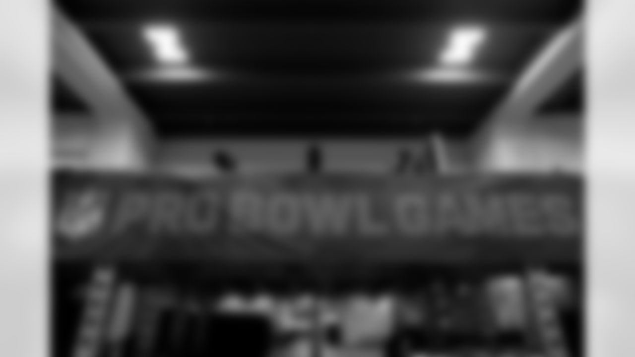 A detail view of the Pro Bowl logo prior to the 2026 Pro Bowl Game on Tuesday, February 3, 2026 in San Francisco, California. (Alika Jenner/NFL)