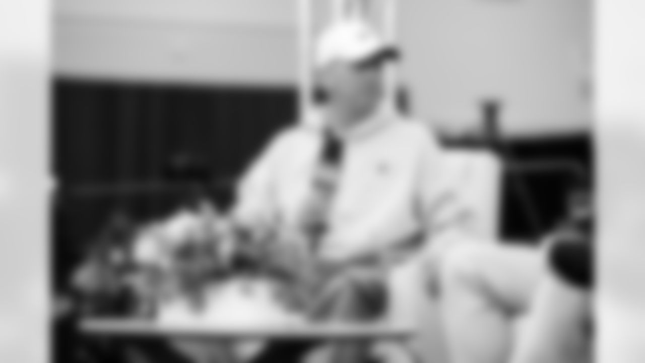 Head Coach Todd Monken speaks to the media at the 2026 NFL Combine on February 25, 2026 in Indianapolis, Indiana.