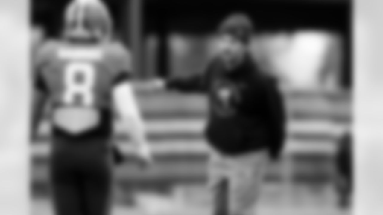 Offensive Coordinator Tommy Rees during practice at CrossCountry Mortgage Campus on November 12, 2025.