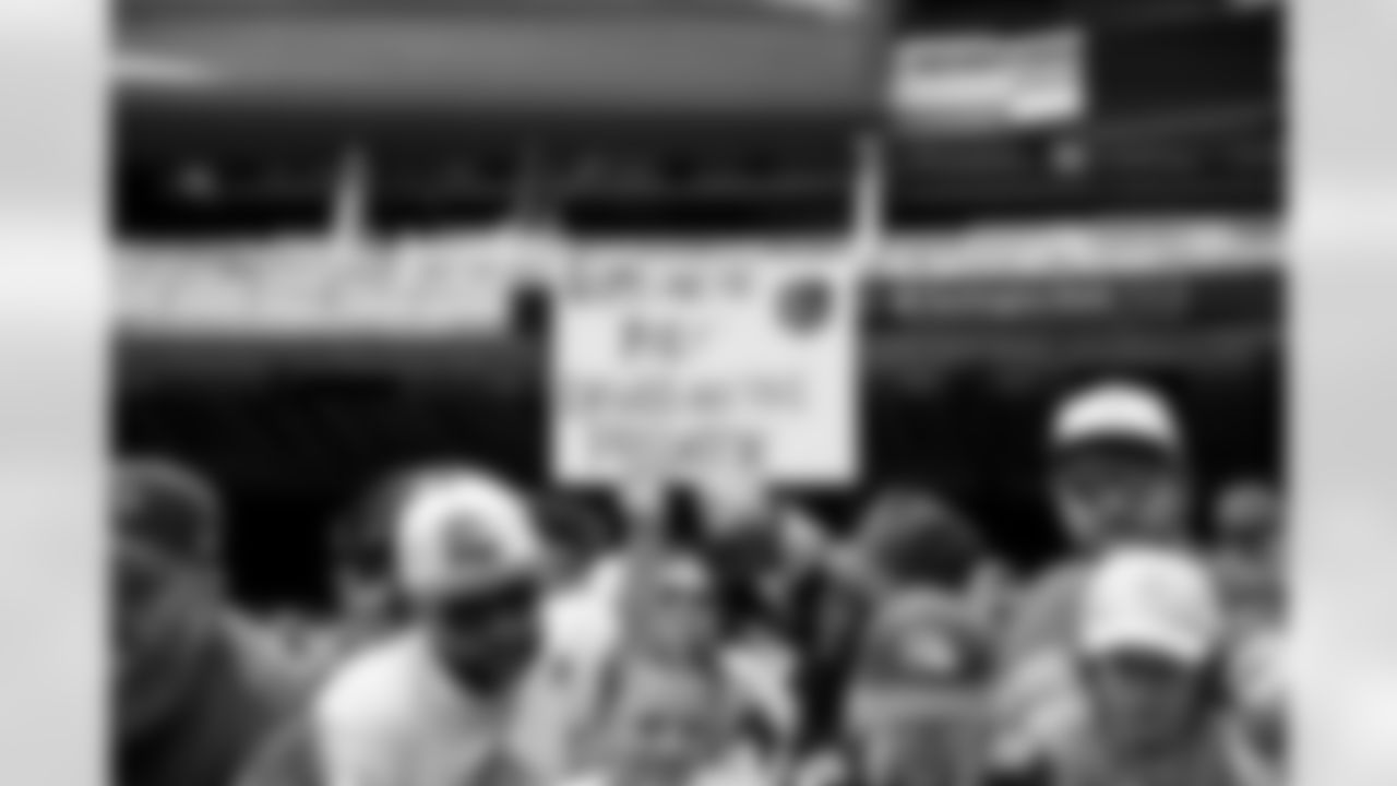 Fans before a preseason NFL football game between the Los Angeles Rams and Cleveland Browns on August 23, 2025 at Huntington Bank Field.