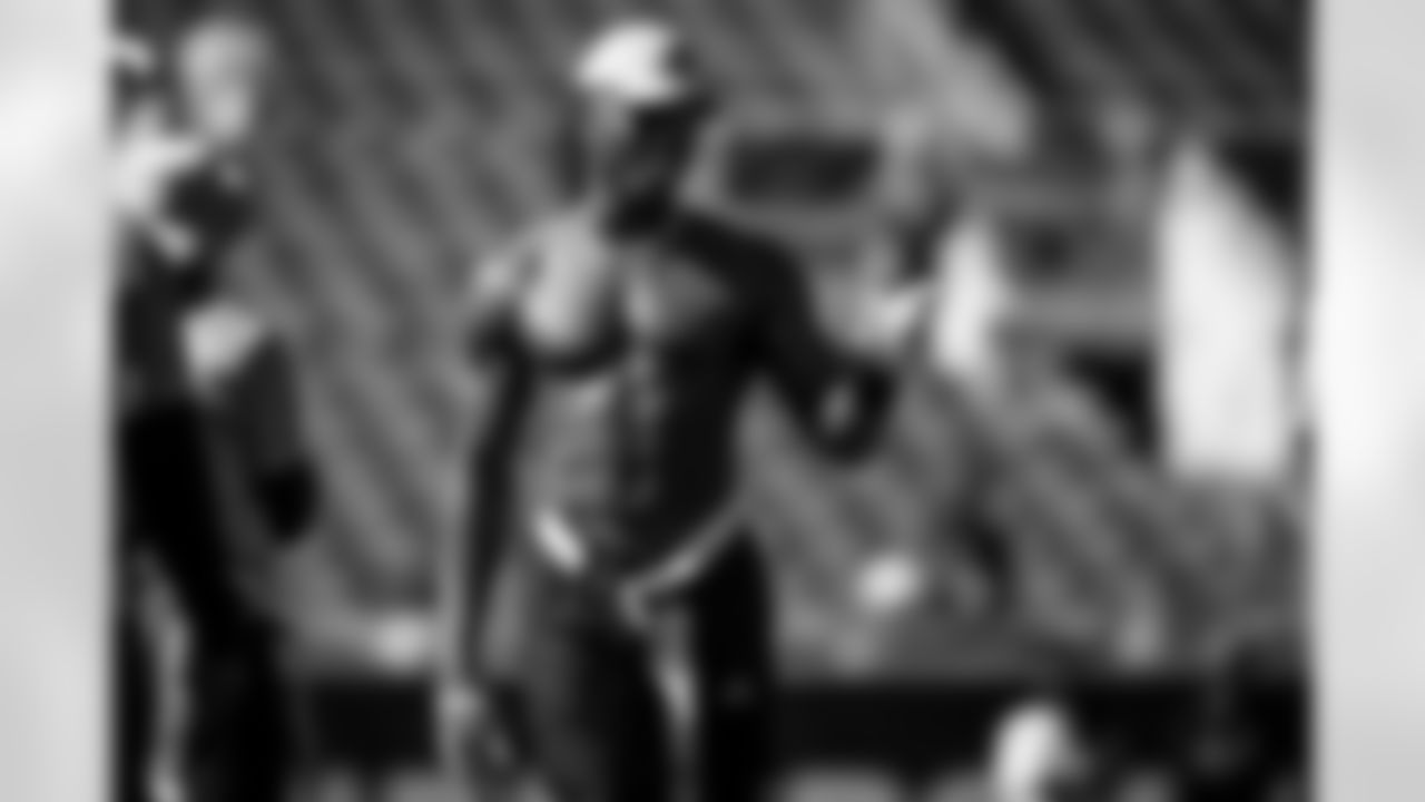Tight end David Njoku (85) during the first AFC Pro Bowl Practice at Camping World Stadium in Orlando on February 2, 2024.