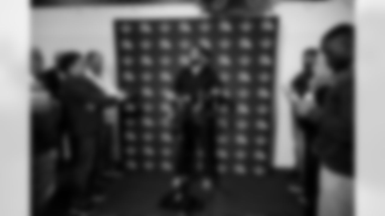 Executive Vice President of Football Operations and General Manager Andrew Berry speaks to the media after Head Coach Todd Monken's Introductory Press Conference at CrossCountry Mortgage Campus on February 3, 2026.