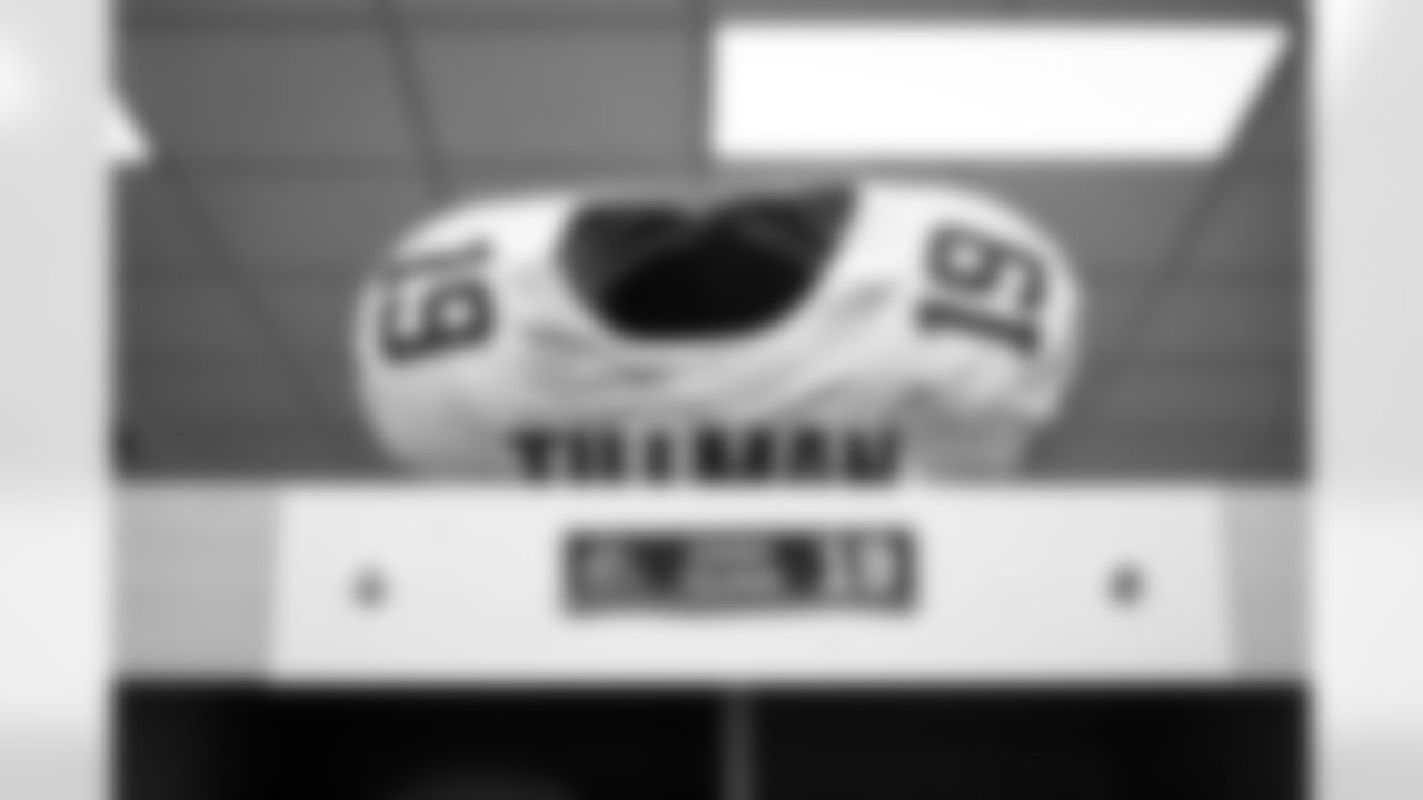 The locker room before a NFL football game between the Cleveland Browns and Denver Broncos on November 26, 2023 at Empower Field at Mile High.